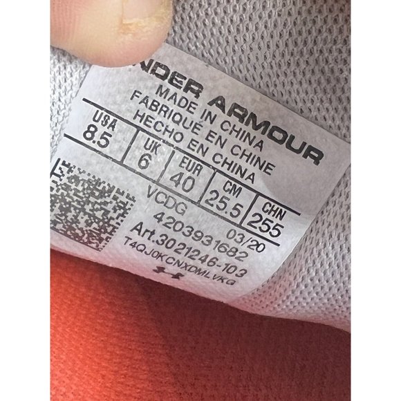 Under Armour Womens Charged Europa 3021246-103 Gray Running Sneakers Size 8.5 - Picture 7 of 7